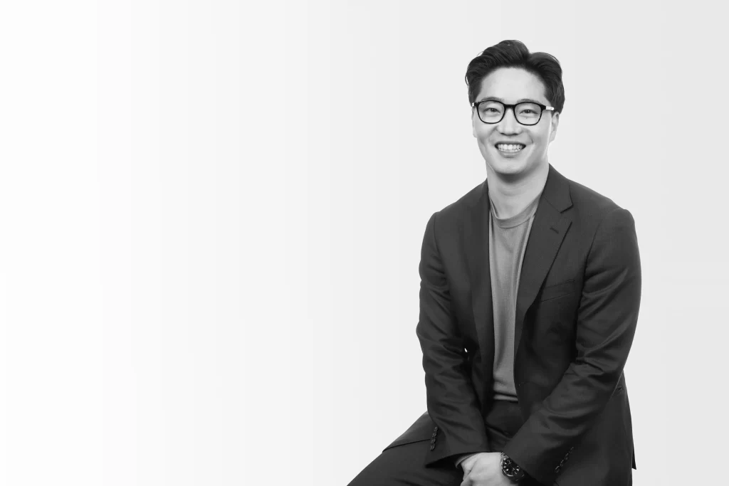 On-location corporate headshot of Cam at a Melbourne office